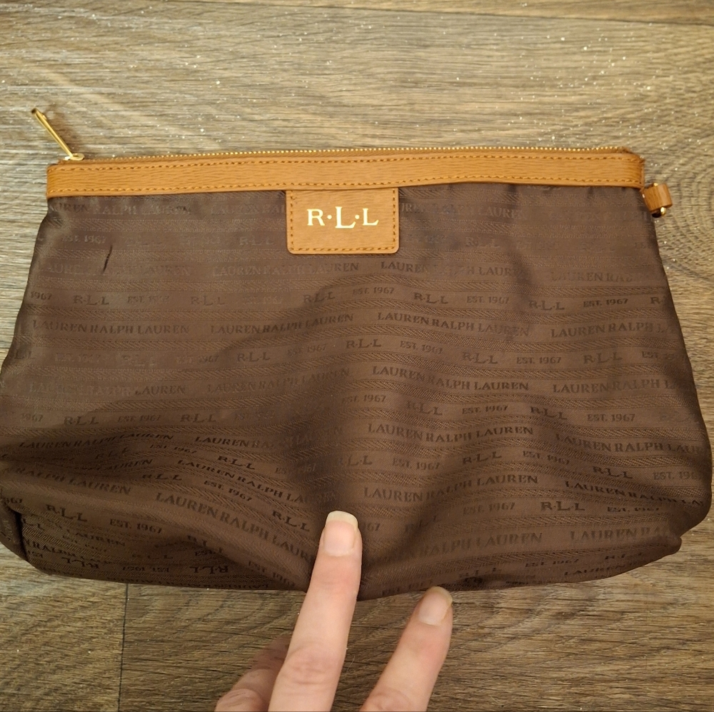 Ralph Lauren RLL Nylon Zip Pouch/Clutch Bag.